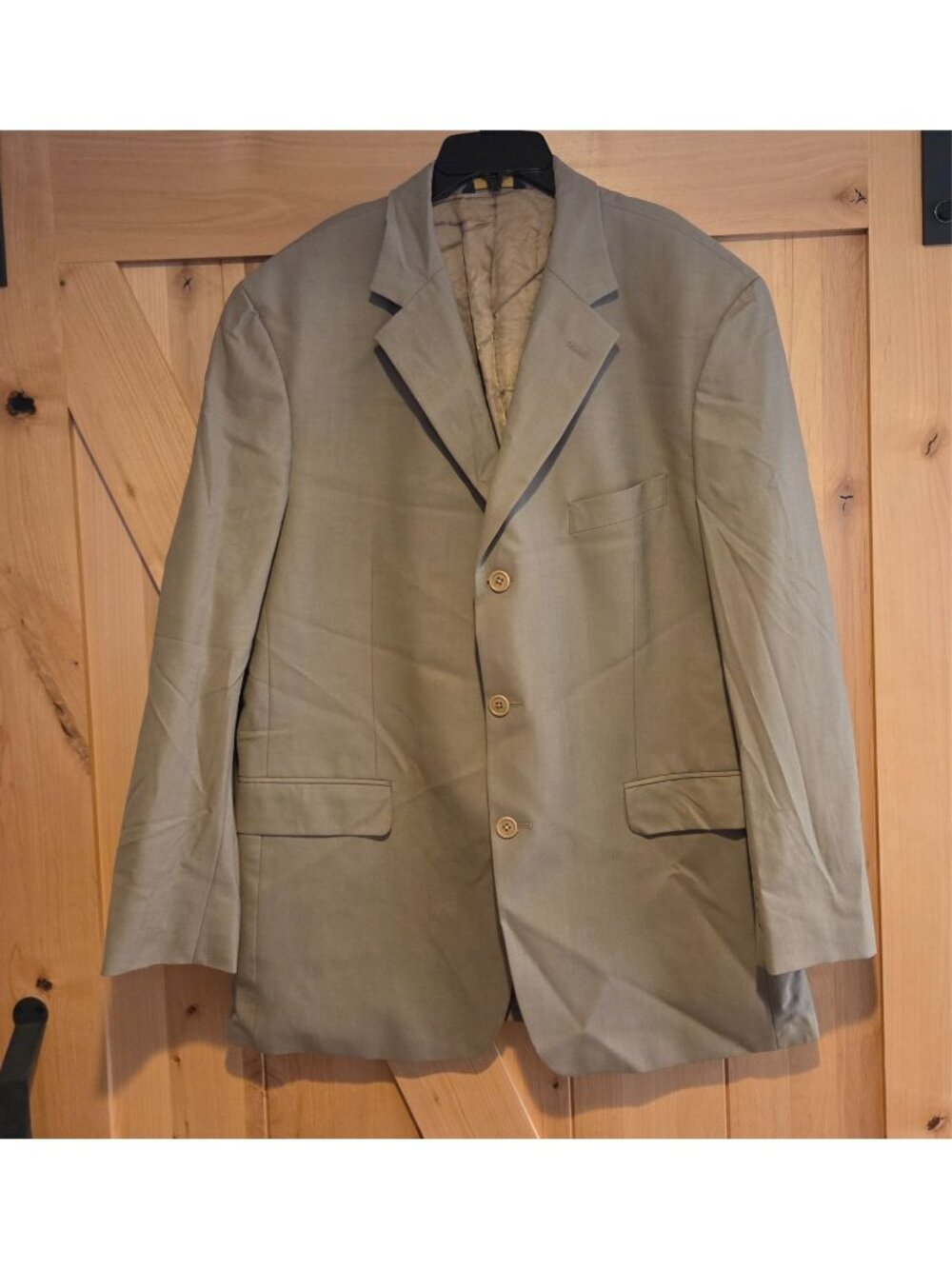 Brooks Brothers Blazer Men's 44R 346 Stretch Wool Blend 3 Button Blazer Tan